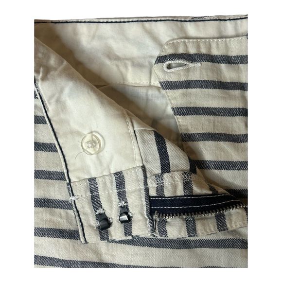Tommy Hilfiger Linen Cotton Striped Shorts Women’s Size 4 Pockets Preppy - Picture 11 of 15